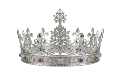 Ornate Silver Royal Crown