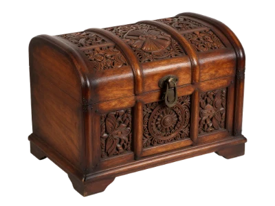 Ornate Wooden Treasure Chest