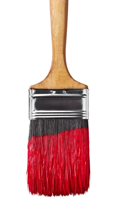 Paint Brush With Red
