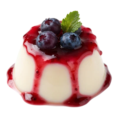 Panna Cotta With Blueberries
