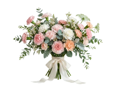 Pastel Carnation Flower Bouquet