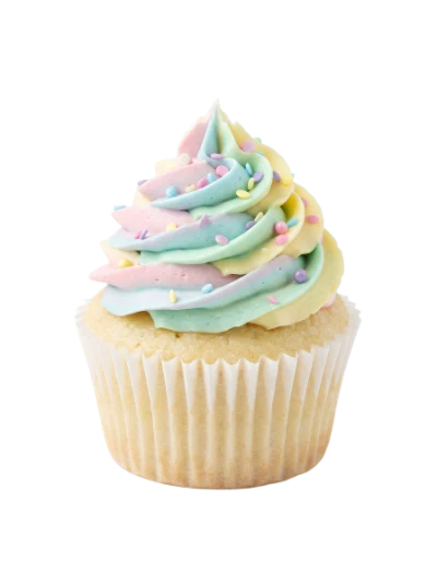 Pastel Swirl Cupcake