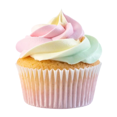 Pastel Swirl Cupcake