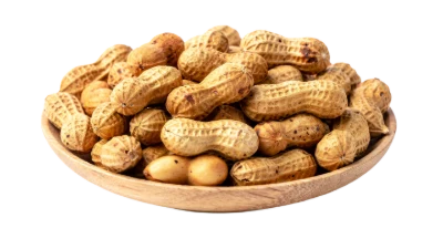 Peanuts In Wooden Bowl