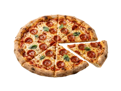 Pepperoni Pizza With Basil