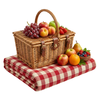 Picnic Basket With Fruit