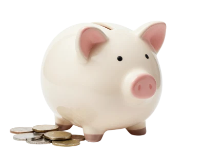 Piggy Bank With Coins
