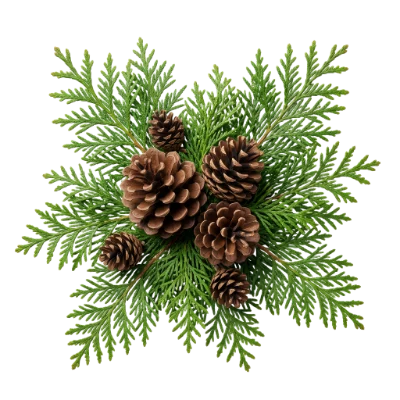 Pine Cones Cedar Branches