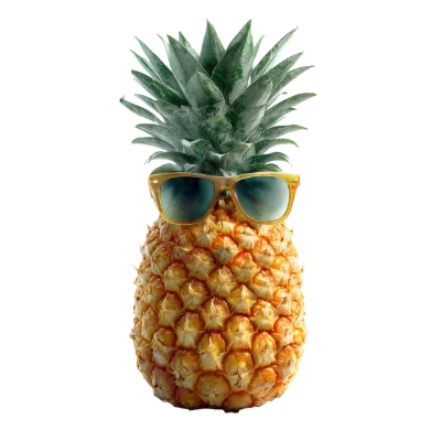 Pineapple Wearing Sunglasses