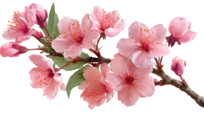 Pink Cherry Blossom Branch