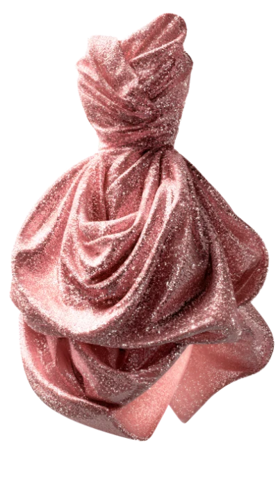 Pink Glitter Fabric Dress