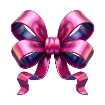 Pink Metallic 3D Bow