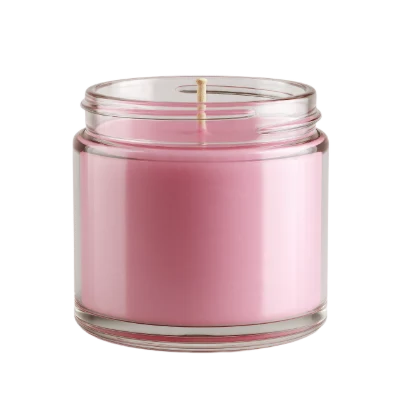 Pink Scented Glass Candle