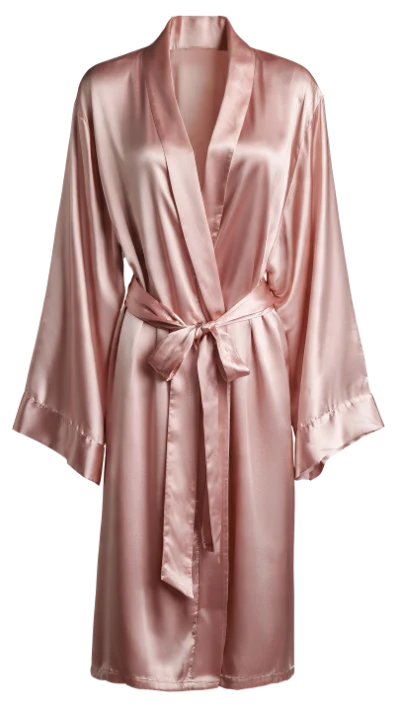 Pink Silk Robe