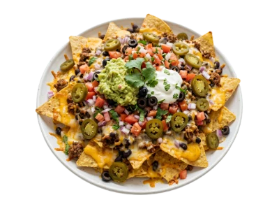 Plate Of Loaded Nachos