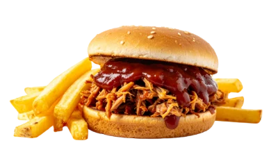 Pulled Pork Sandwich With Fries