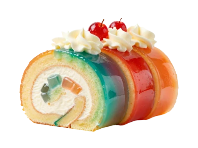 Rainbow Jelly Roll Cake