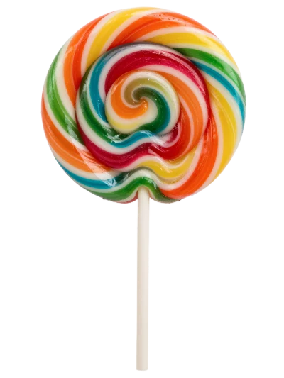 Rainbow Swirl Lollipop