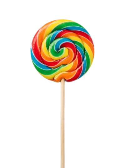 Rainbow Swirl Lollipop