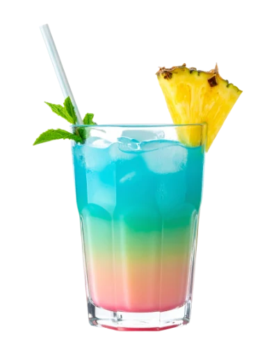 Rainbow Tropical Cocktail
