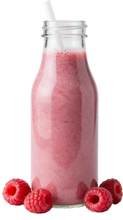 Raspberry Smoothie In Bottle