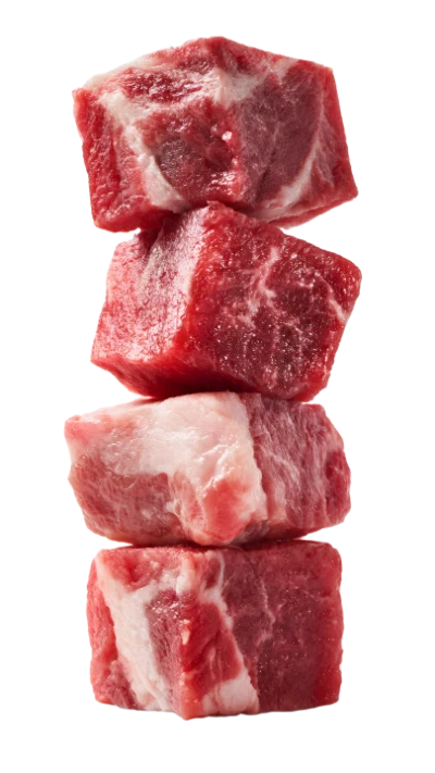 Raw Beef Meat Cubes