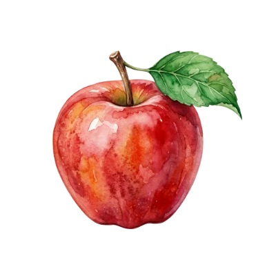 Red Apple Watercolor