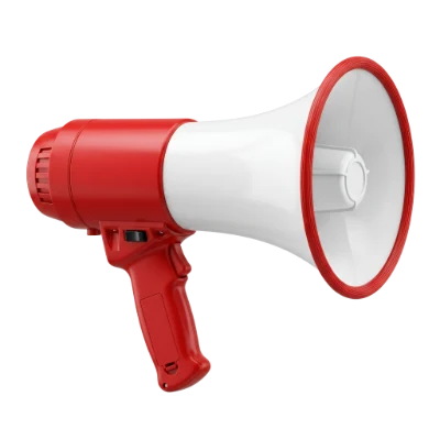 Red Handheld Megaphone