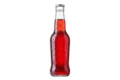 Red Soda Glass Bottle