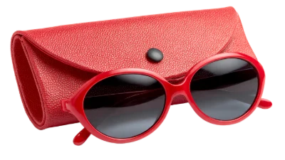 Red Sunglasses And Case