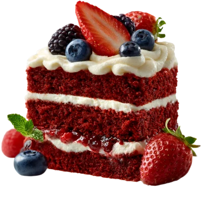 Red Velvet Berry Cake