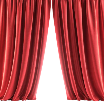 Red Velvet Stage Curtains