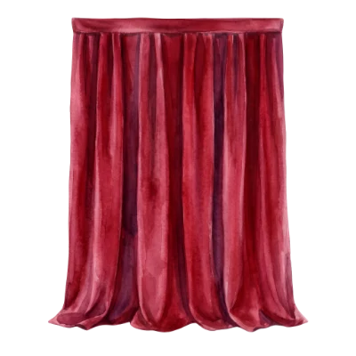 Red Watercolor Curtain
