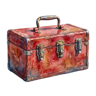 Red Watercolor Toolbox