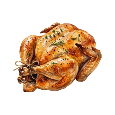 Roasted Chicken Watercolor