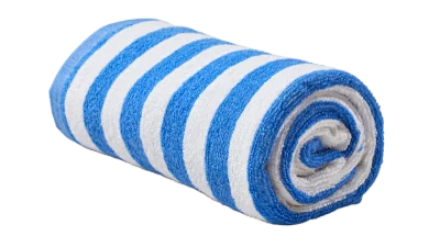 Rolled Striped Beach Towel