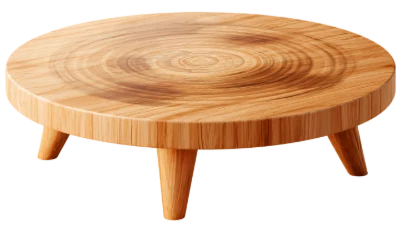 Round Wooden Pedestal Stand