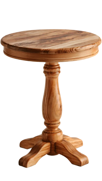 Round Wooden Pedestal Table