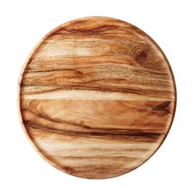 Round Wooden Serving Tray