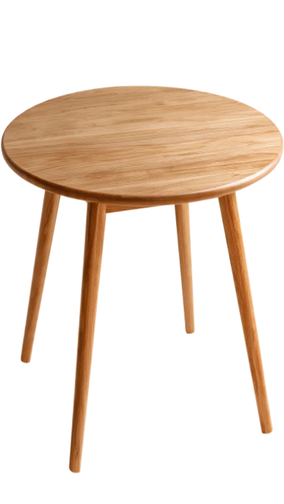 Round Wooden Side Table