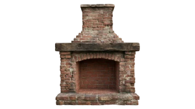 Rustic Brick Fireplace
