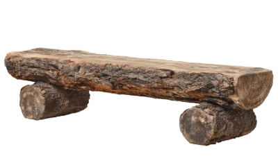 Rustic Log Bench