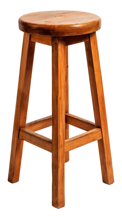 Rustic Wooden Bar Stool