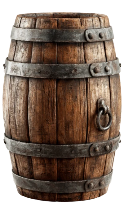Rustic Wooden Barrel