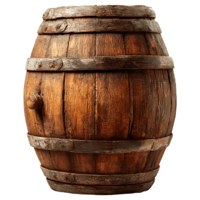 Rustic Wooden Barrel