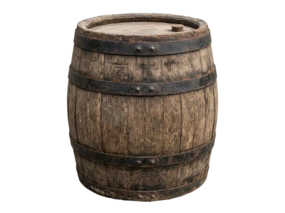 Rustic Wooden Barrel