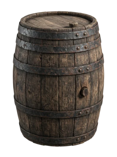 Rustic Wooden Barrel