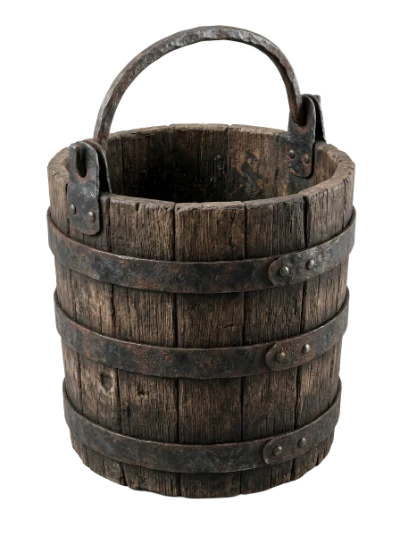 Rustic Wooden Bucket