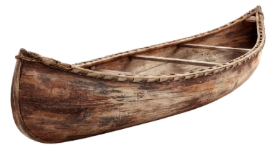 Rustic Wooden Canoe