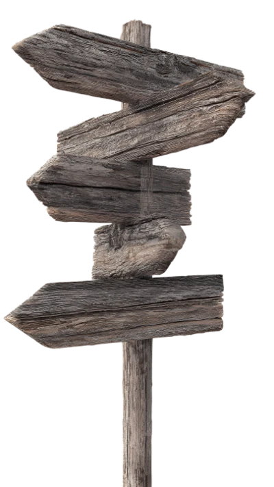 Rustic Wooden Direction Sign